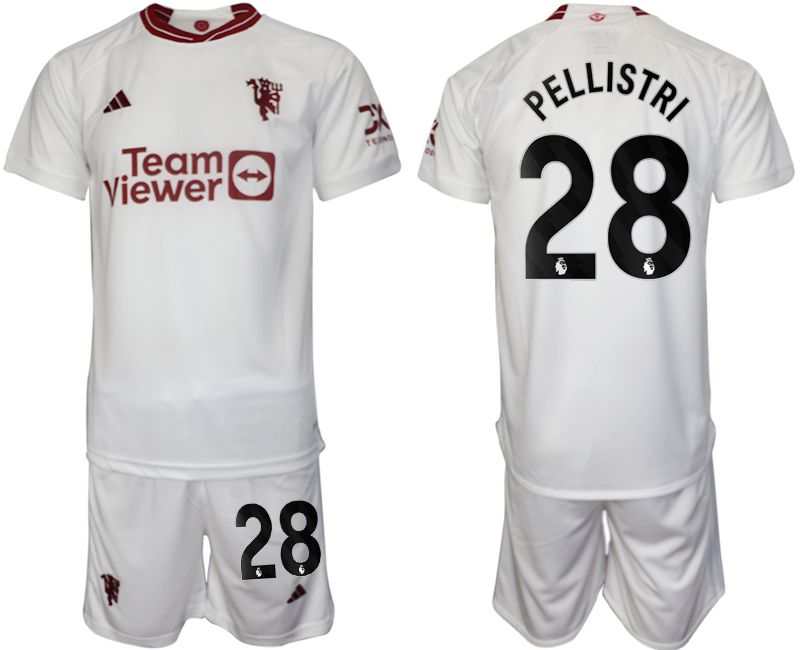 Men 2023-2024 Club Manchester United away white #28 Soccer Jersey->manchester united jersey->Soccer Club Jersey